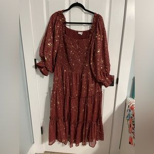 Maroon Starry Nights Dress Ivy City Co